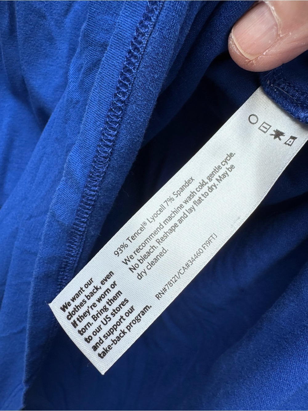 Eileen Fisher Bold Cobalt Short-Sleeve Tee - Picture 2 of 4